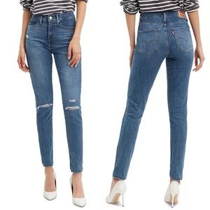 Levi’s 311 Shaping Distressed Skinny Jeans in Hawaii Ocean Wash size 28